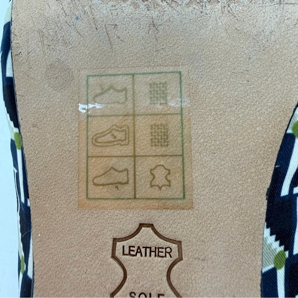 Tory Burch Martini Glass Satin Mules Blue Size 5 - Picture 10 of 11